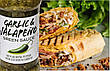 Зелений соус з перцем часник і халопеньйо 315 грам GARLIC & JALAPEÑO Deroni, фото 7