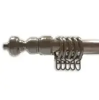 Карниз трубчатый одинарный Орех,толщина 28мм,кронштейны,кольца и крючки