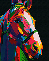 Картина за номерами Яскравий кінь Riviera Blanca (RB-0053) 40 х 50 см