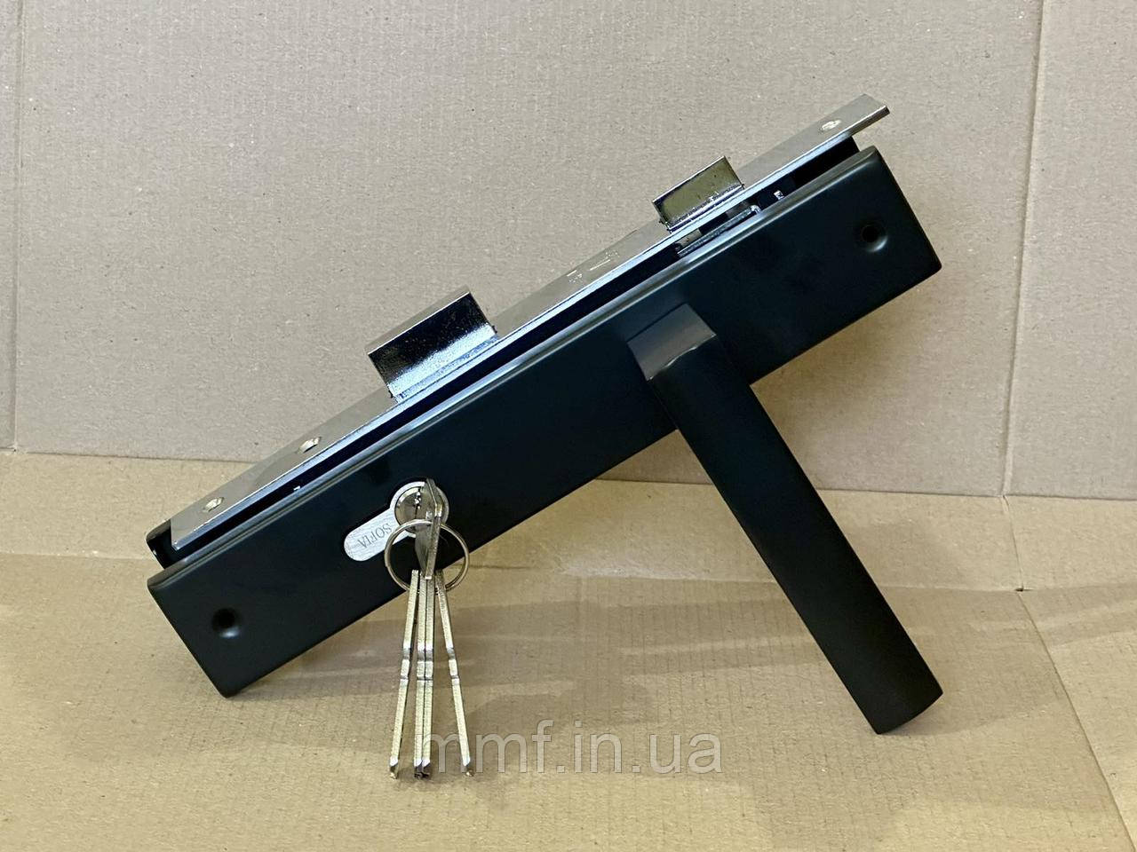 Ручка на планці LIBERA 240х40х85мм Чорний мат