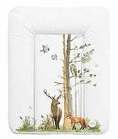 Повивальный матрас Cebababy 50x70 Basic, Woodland, белый