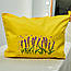 Сумка-шоппер/сумка для закупок/пляжна Сумка тканинна, колір - жовтий, на блискавці, вишивка - лаванда., фото 2