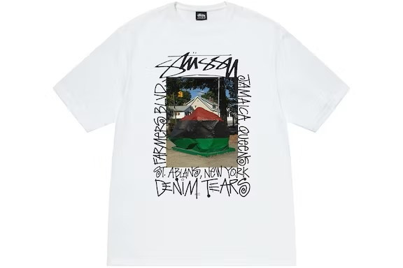 Футболка біла LOYS Stussy-Denim Tears Farmers XS, фото 1