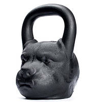 Гиря 20 кг Пітбуль чорна спортивна чавунна для кросфіту dog
