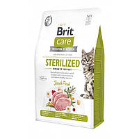 Сухий корм Brit Care Cat by Nutrition Sterilized Immunity Support для стерилізованих котів, зі свининою