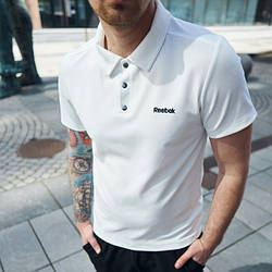Чоловіча спортивна футболка Reebok поло Рібок біла