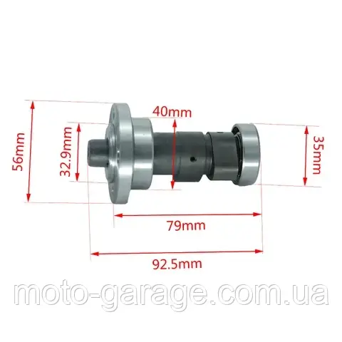 Розподільний вал 166FMM,163FML, Loncin CR4,LX250GY-3,Tekken