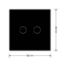 Умный сенсорный ЕС выключатель 1 сенсор Livolo черный стекло (VL-M7FC1Z2-2BP)