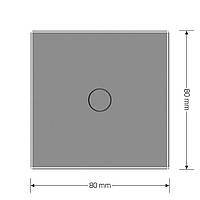 Умный сенсорный ЕС выключатель 1 сенсор Livolo серый стекло (VL-M7FC1Z2-2IP)