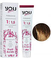 Краска для волос You Look Permanent Hair Color Cream With Fruit Acids 5.7 Светлый шатен коричневый 100 мл