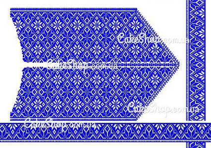 Вафельна картинка Вишиванка синя