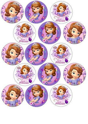 Вафельна картинка для капкейків Софія Прекрасна 8