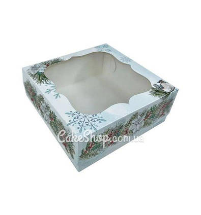 Коробка для пряників з фігурним вікном Гілочка, 15х15х6 см