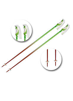 Палиці гірськолижні Komperdell Rebellution 2 Ski Poles 120 см (18 мм) Tone Green/Orange