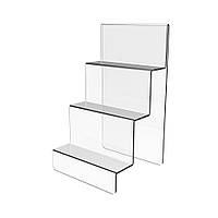 Гірка EKOSTAR під товар на 3 сходинки з акрилу 100х120х160