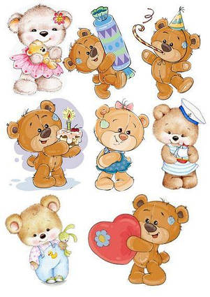 Вафельна картинка Ведмедик Тедді 11