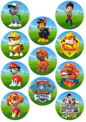 Вафельна картинка Щенячий патруль 25