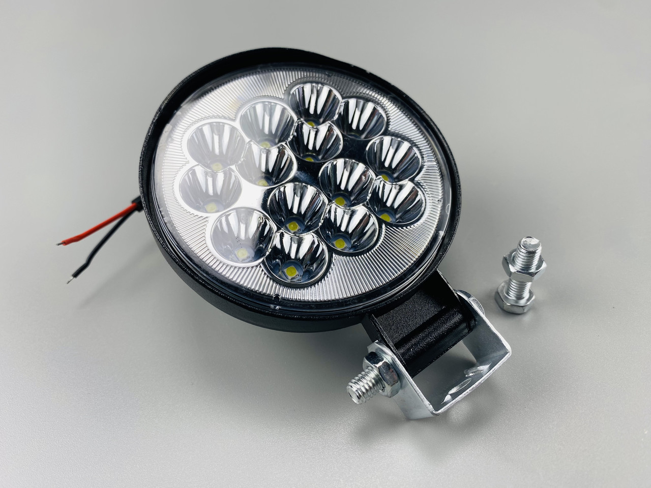 Круглая автомобильная LED фара 42W mini 14 led диодов 6500K светодиодная - фото 4 - id-p2042542598