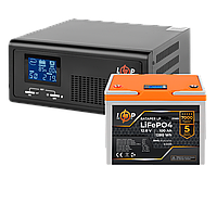 Комплект резервного живлення LP (LogicPower) ДБЖ + літієва (LiFePO4) батарея (UPS B430+ АКБ LiFePO4 1280W)