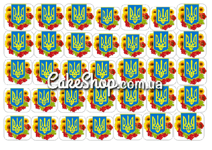 Цукрова картинка для капкейків Тризуб