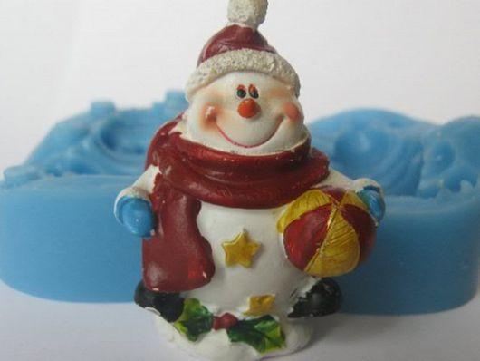 Силіконовий молд 3Д Сніговичок, фото 1