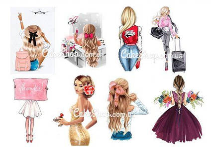 Вафельна картинка Дівчата 2