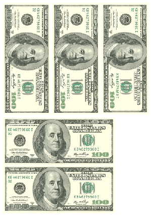 Вафельна картинка Гроші 10