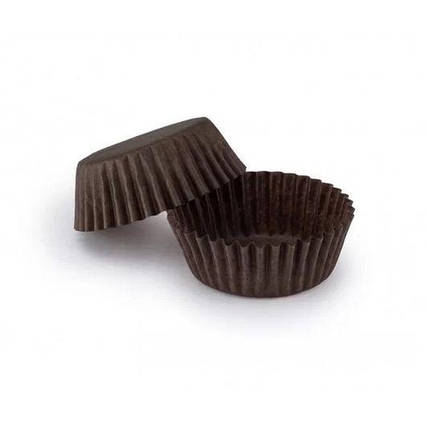 Паперові форми для цукерок і десертів 3х1,5, коричневі 50 шт.