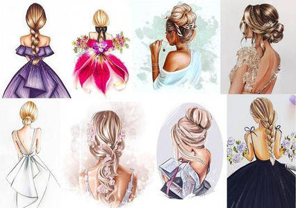 Вафельна картинка Дівчатка спиною