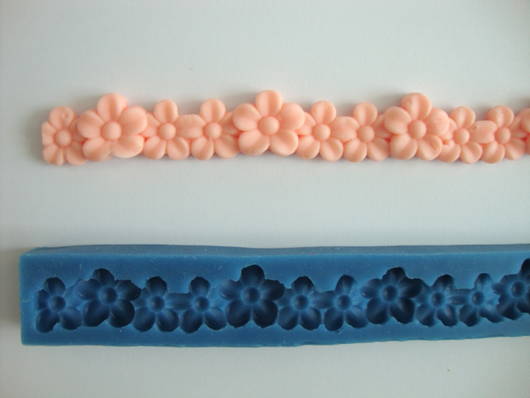 Силіконовий молд Бордюр Квіти, фото 1