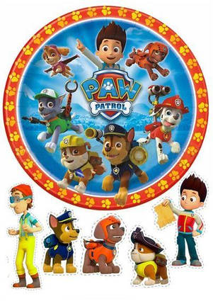 Вафельна картинка Щенячий патруль 4