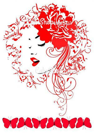 Вафельна картинка Малюнок дівчини 3