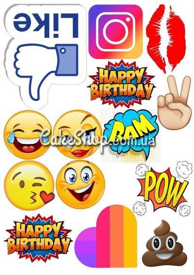 Вафельна картинка Соцмережі 4, фото 1