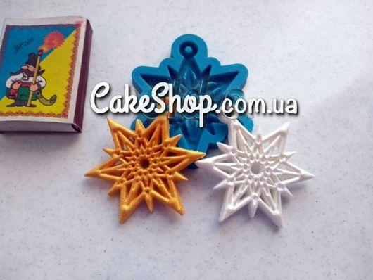 Силіконовий молд Сніжинка підвіска, фото 1