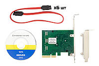 Контроллер Frime (ECF-PCIEto6SATAIII001.LP) PCI-Ex4-6xSata III, ASM1062+ASM1092