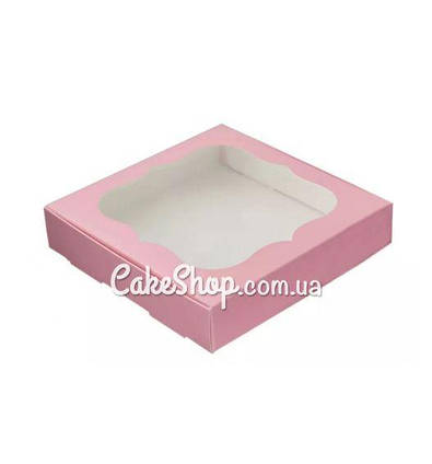 Коробка для пряників з фігурним вікном Пудра, 15х15х3 см