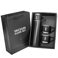 Термос с вакуумной изоляцией Подарочный набор с 3 чашкам (500 мл )Vacuum flask set De