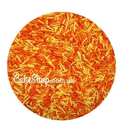 Посипка цукрова Вермішель Сонячний абрикос, 50г
