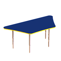 Детский стол Трапеция с регулировкой высоты ST-003 Синий, 1165х565