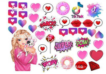 Вафельна картинка Дівчинка з собачкою