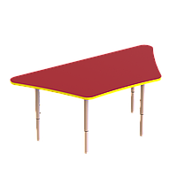 Детский стол Трапеция с регулировкой высоты ST-003 Красный, 1030х520