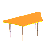 Детский стол Трапеция с регулировкой высоты ST-003 Оранжевый, 1020х450