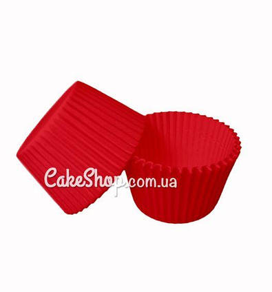 Паперові форми для кексів Червоні 4,5х3,5 см, 50 шт