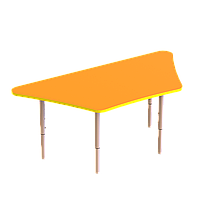 Детский стол Трапеция с регулировкой высоты ST-003 Оранжевый, 1030х520