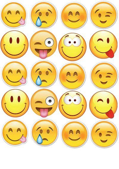 Вафельна картинка для капкейків Смайли, фото 1