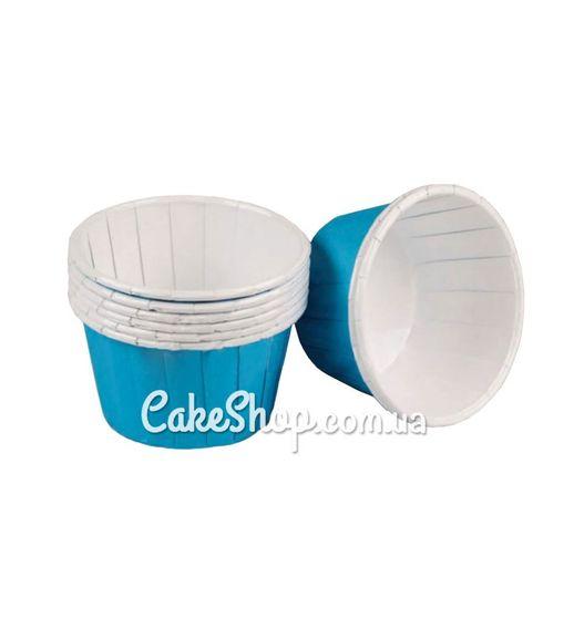 Форми з пергаменту з посиленим закрученим бортиком Блакитні, 25 шт., фото 1