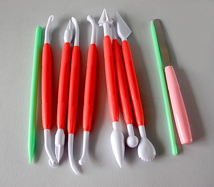 Набір інструментів для роботи з мастикою, 10 предметів