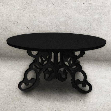 Підставка для торта збірна з ДВП Чорна 30 см