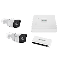 Комплект відеоспостереження вуличний на 2 циліндричні камери GV-IP-K-W60/02 5MP (Lite)