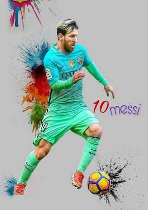 Вафельна картинка Мессі